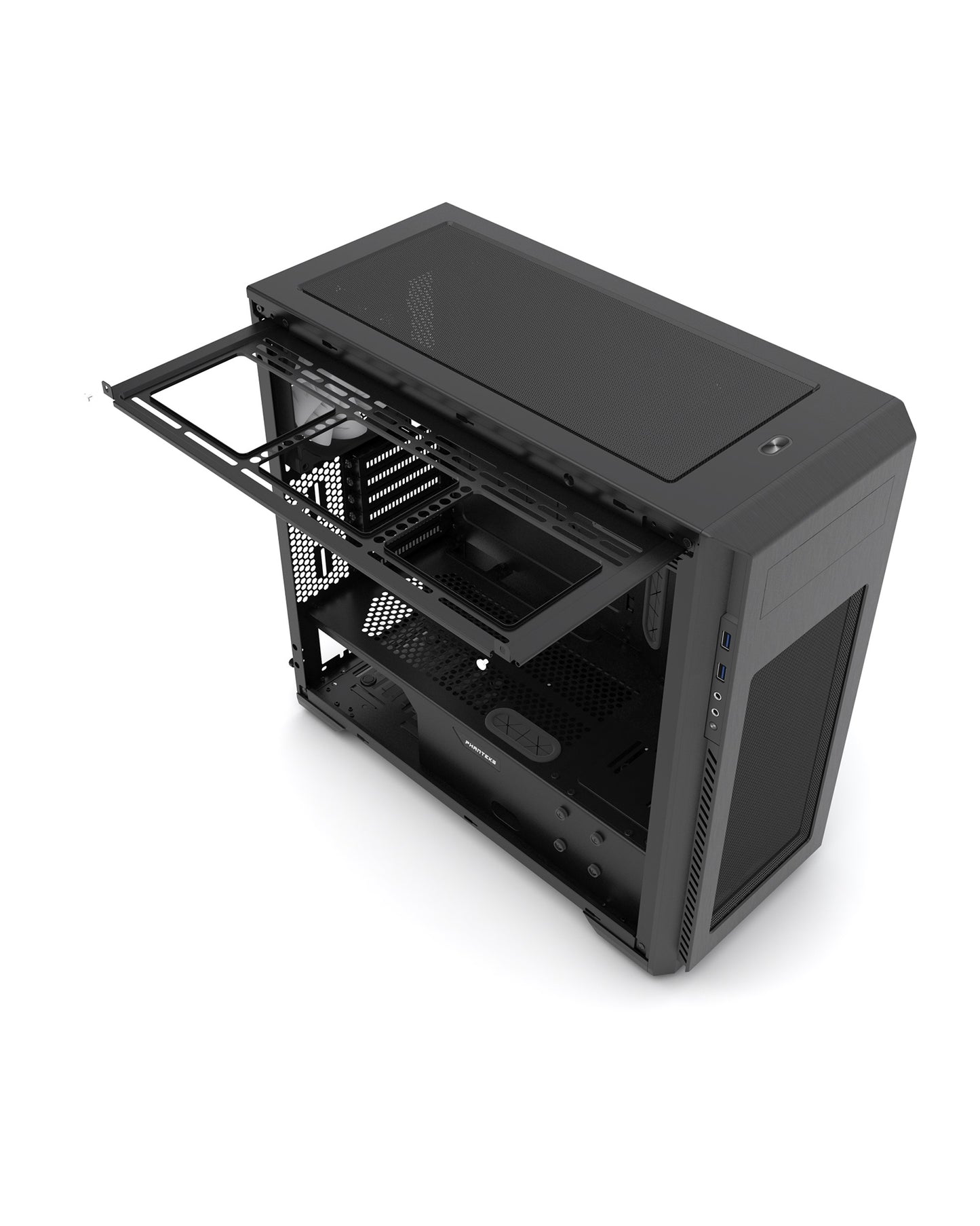 Phanteks Enthoo Pro M ATX Tower Chassis with Full Tempered Glass (PH-ES515PTG)