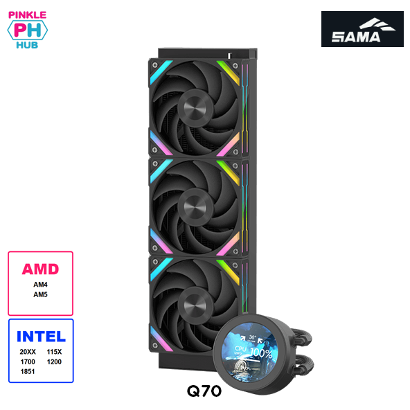 SAMA Q70 With 2.8" LCD 360mm AIO