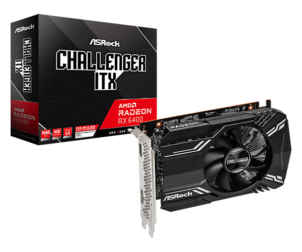 ASRock AMD Radeon™ RX 6400 Challenger ITX 4GB (RX6400 CLI 4G)