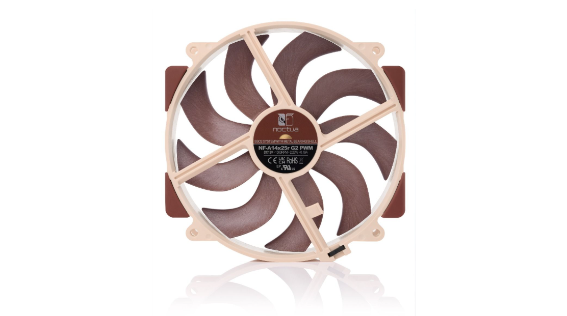 Noctua NF-A14x25r G2 PWM, Premium-Quality Quiet Round-Frame 140mm PC Fan, 4-pin