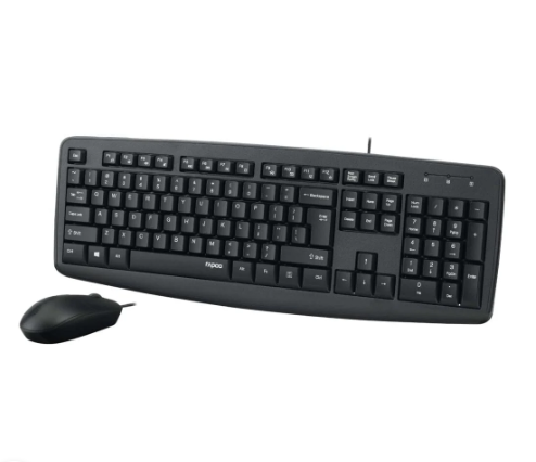 Rapoo Wires USB Optical Mouse and Keyboard Combo (NX1600)