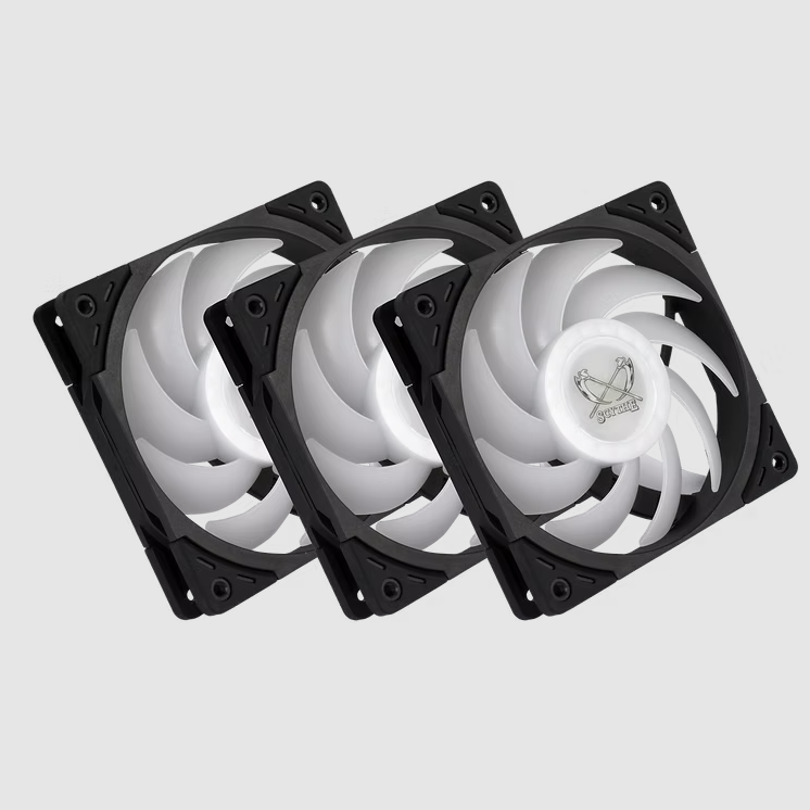 Scythe Wonder Tornado 120 PWM (up to 2500 RPM) ARGB - 3 Pack - Black