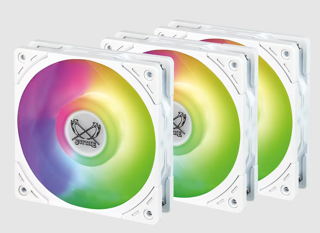 Scythe Wonder Tornado 120 PWM (up to 2500 RPM) White ARGB - 3 Pack