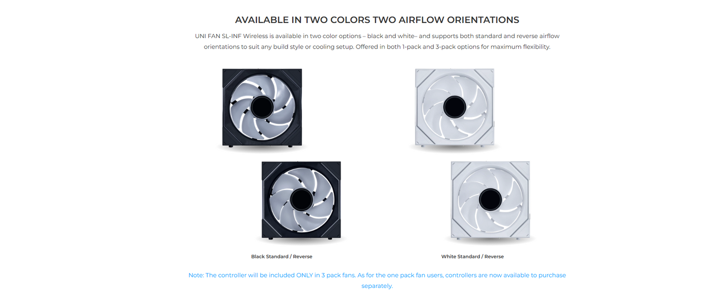 Lian Li UNI FAN SL-INF Wireless 120mm fans