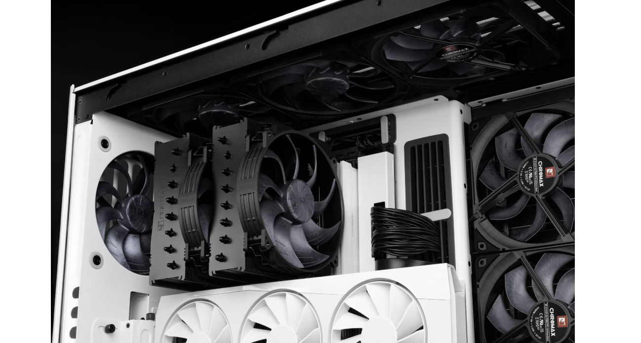 Noctua NF-A14x25r G2 PWM Sx2-PP chromax.black Next-gen black round 140mm dual fan set