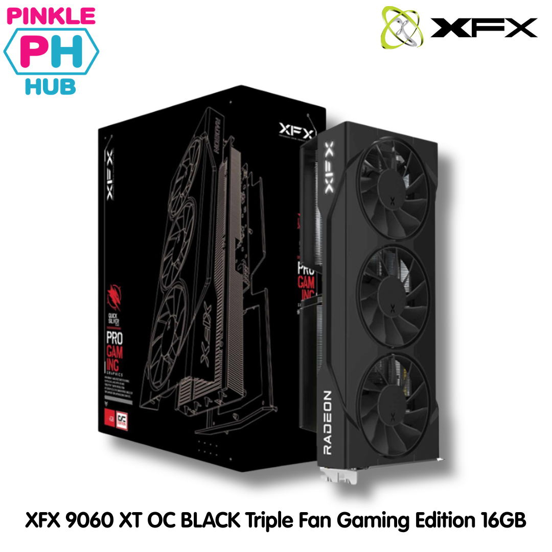 XFX Swift AMD Radeon RX 9060 XT OC BLACK Triple Fan Gaming Edition 16GB