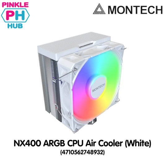 Montech NX400 ARGB CPU Air Cooler (Black/White)