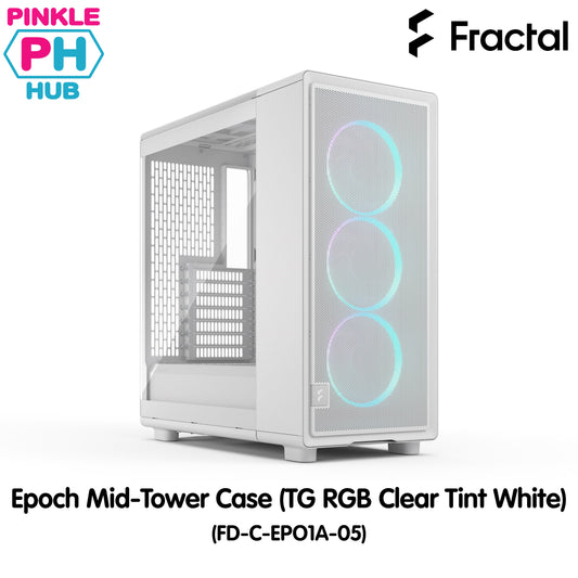 Fractal Design Epoch Mid-Tower Case (TG RGB Clear Tint White)