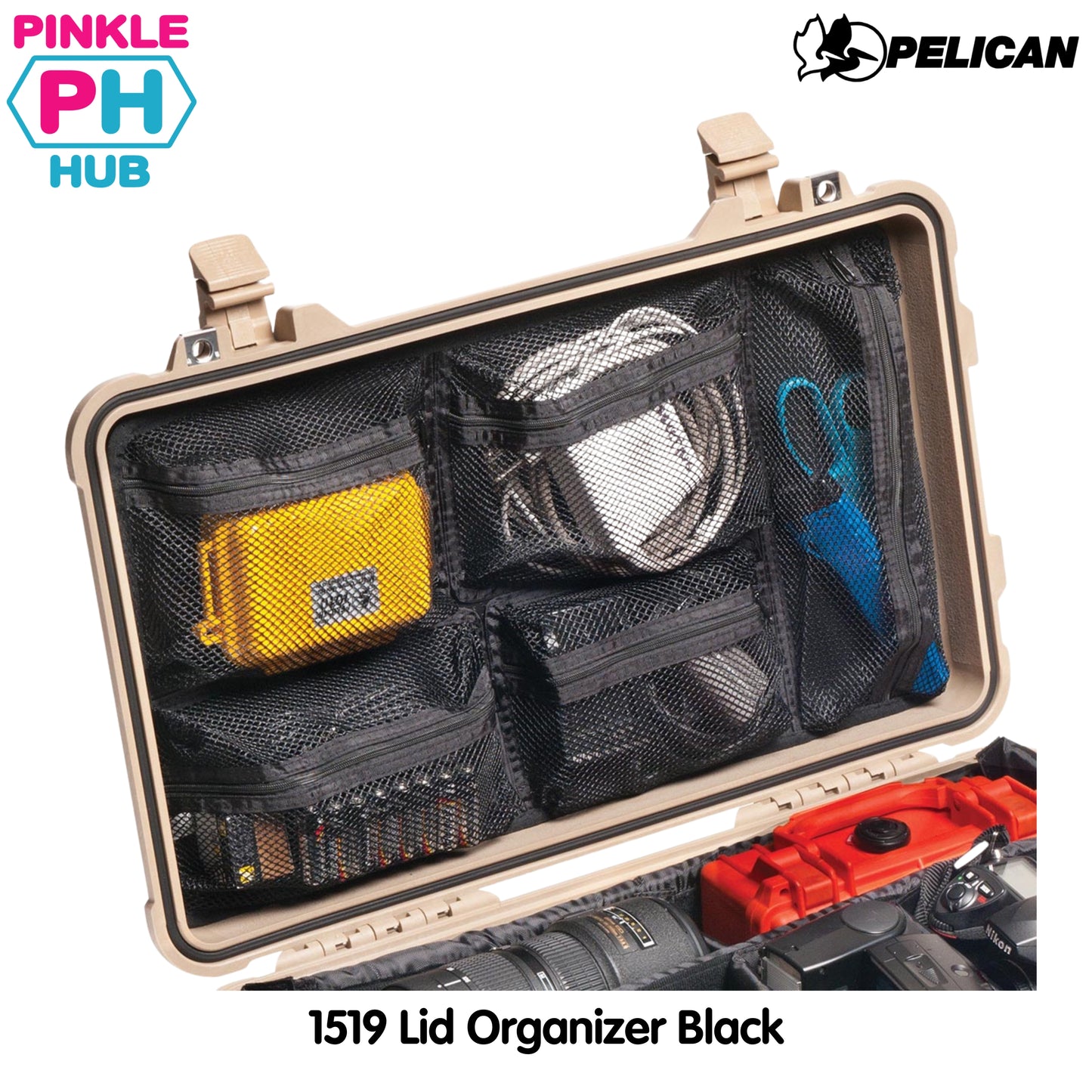 Pelican 1519 Lid Organizer Black