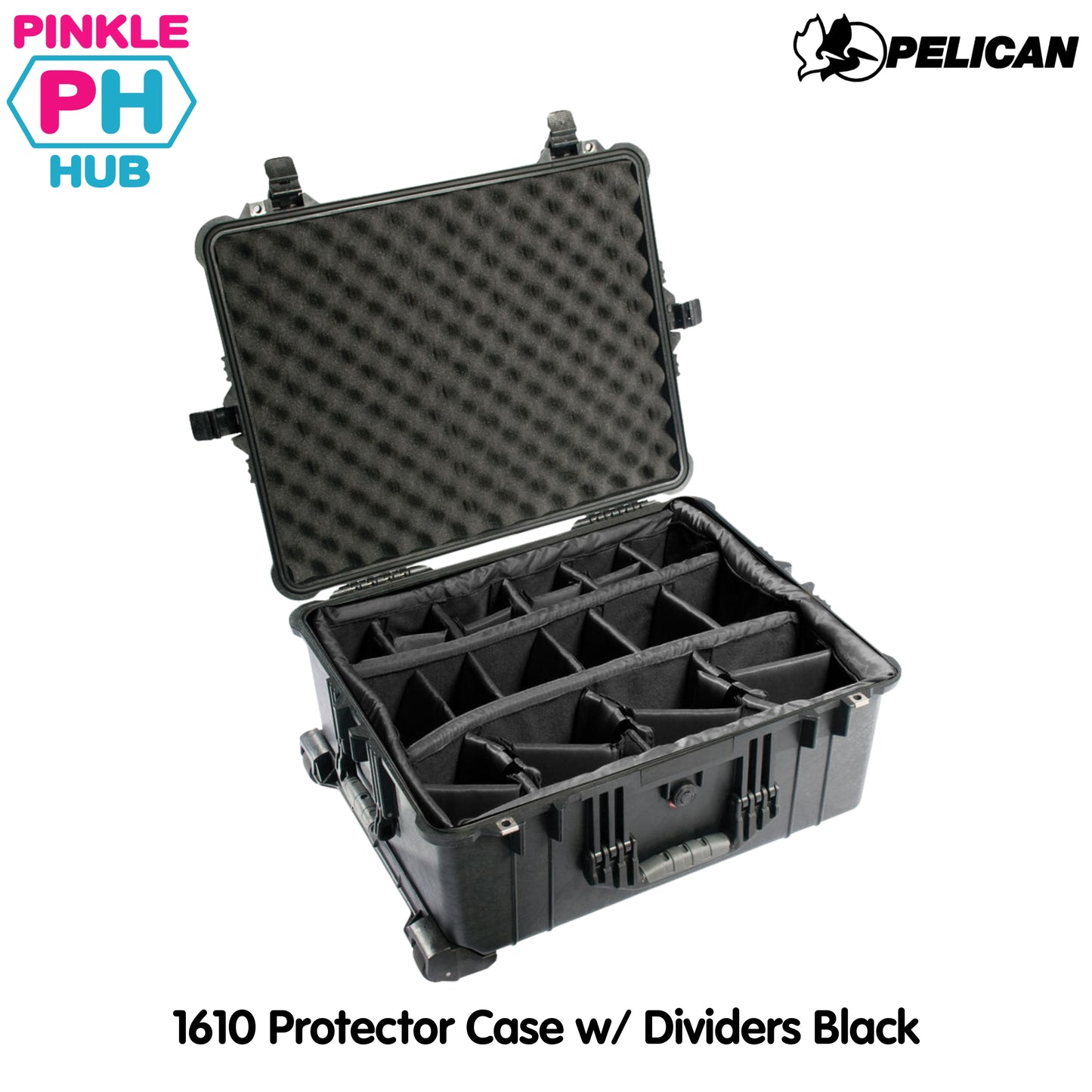Pelican 1610 Protector Case w/ Dividers Black