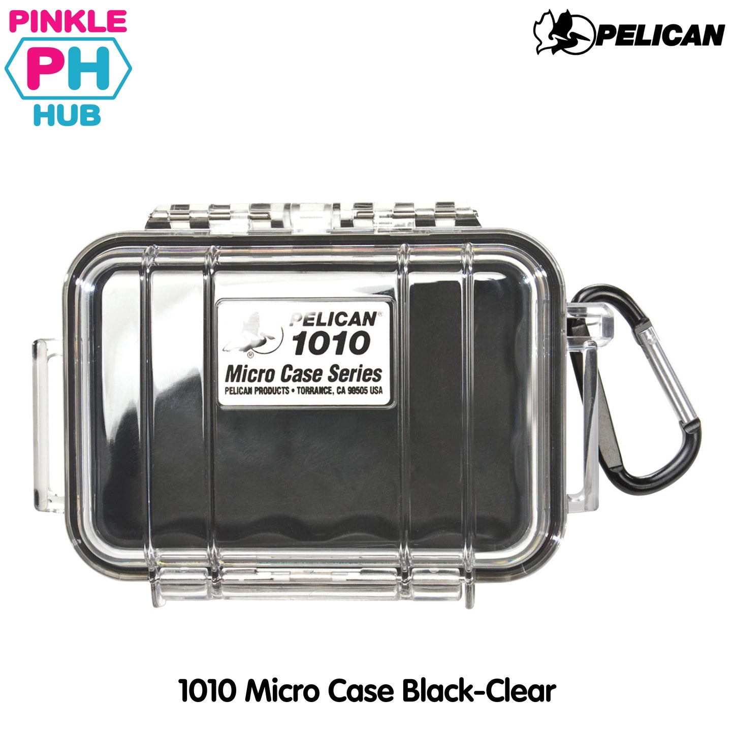 Pelican 1010 Micro Case Series Clear - Black/Red