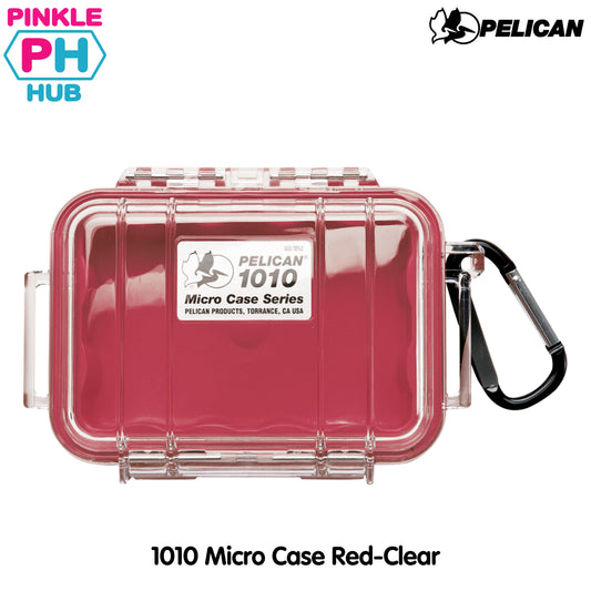 Pelican 1010 Micro Case Series Clear - Black/Red
