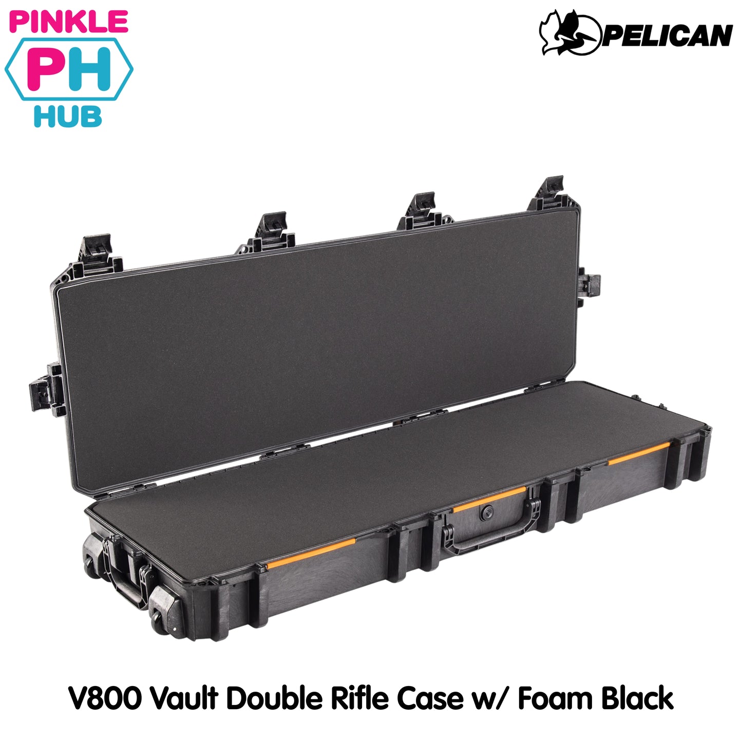 Pelican V800 Vault Double Rifle Case w/ Foam Black