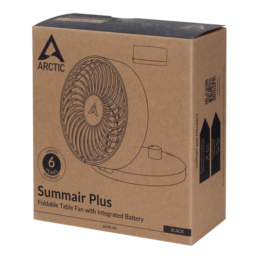 Arctic Summair Plus Foldable Table Fan with Integrated Battery