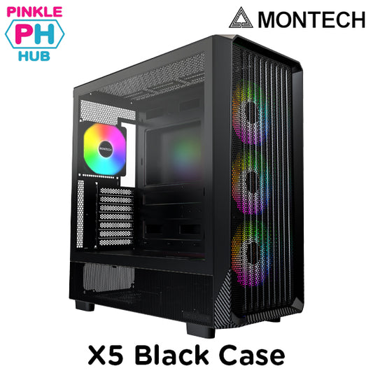 Montech X5 Black ATX Mid-Tower Case Black/White