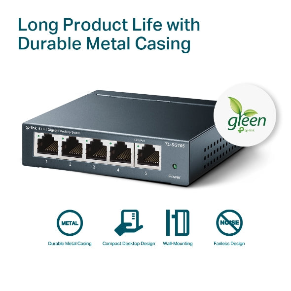 Tp-Link TL-SG105 I 5-Port 10/100/1000Mbps Desktop Switch