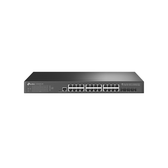 Tp-Link TL-SG3428X-UPS I JetStream 24-Port Gigabit L2+ Managed Switch with 4 10GE SFP+ Slots and UPS Power Supply