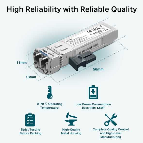 Tp-Link TL-SM5110-LR I 10GBase-LR SFP+ LC Transceiver