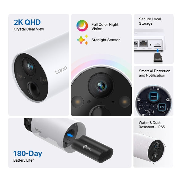 Tp-Link Tapo C420S1 I Smart Wire-Free Security Camera System, 1-Camera System