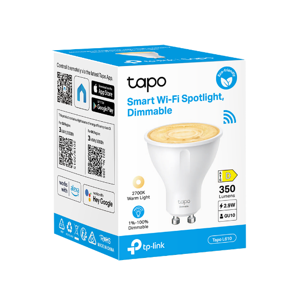 Tp-Link Tapo L610 I Smart Wi-Fi Spotlight, Dimmable