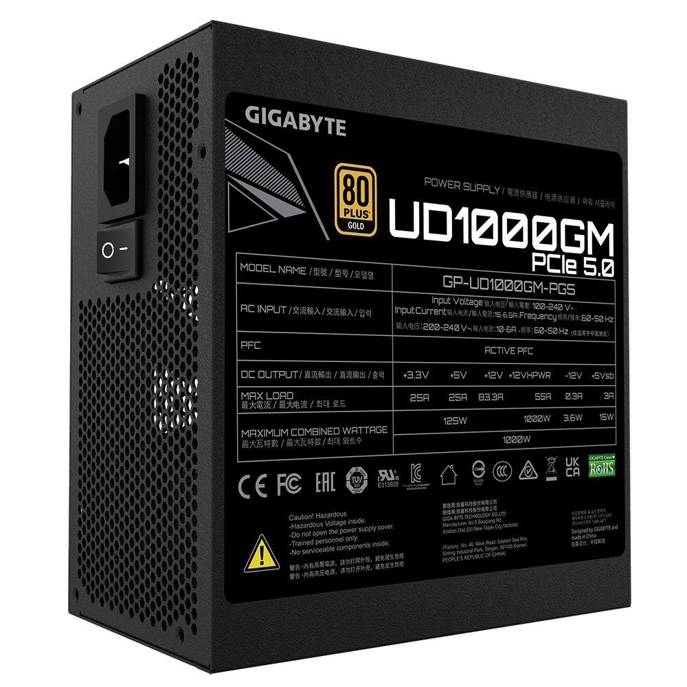 GIGABYTE 1000W UD1000GM PG5 (rev. 1.0) Power Supply (GP-UD1000GM-PG5)