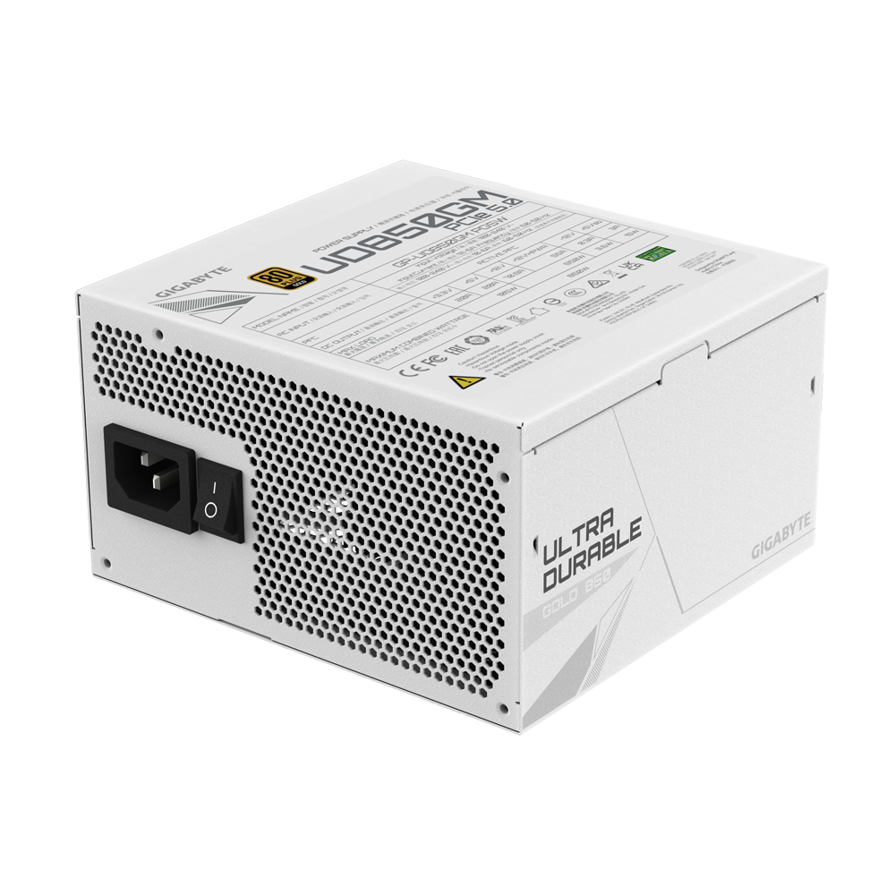 GIGABYTE 850W UD850GM PG5W Power Supply, White (GP-UD850GM-PG5W)
