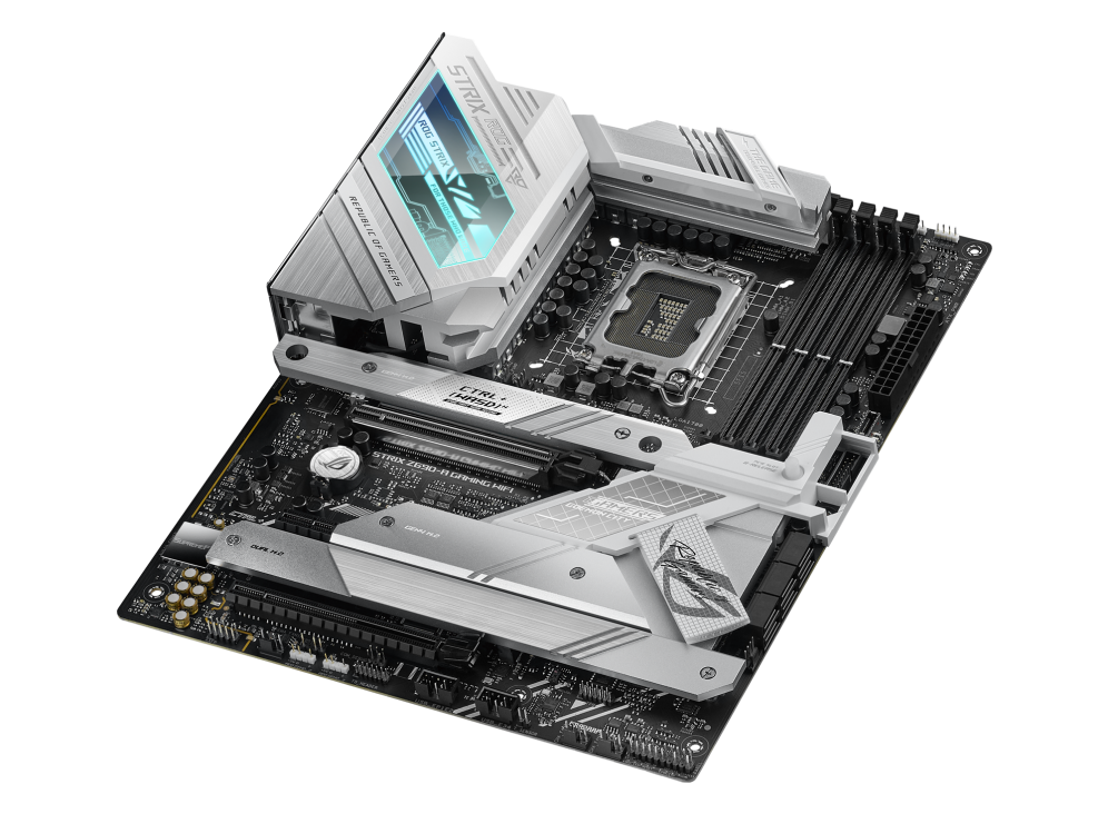 ASUS ROG STRIX Z690-A GAMING WIFI Intel® Z690 LGA 1700 ATX motherboard with PCIe® 5.0, 16+1 DrMos, DDR5, Two-Way AI Noise Cancelation, AI Overclocking, AI Cooling, AI Networking, WiFi 6E