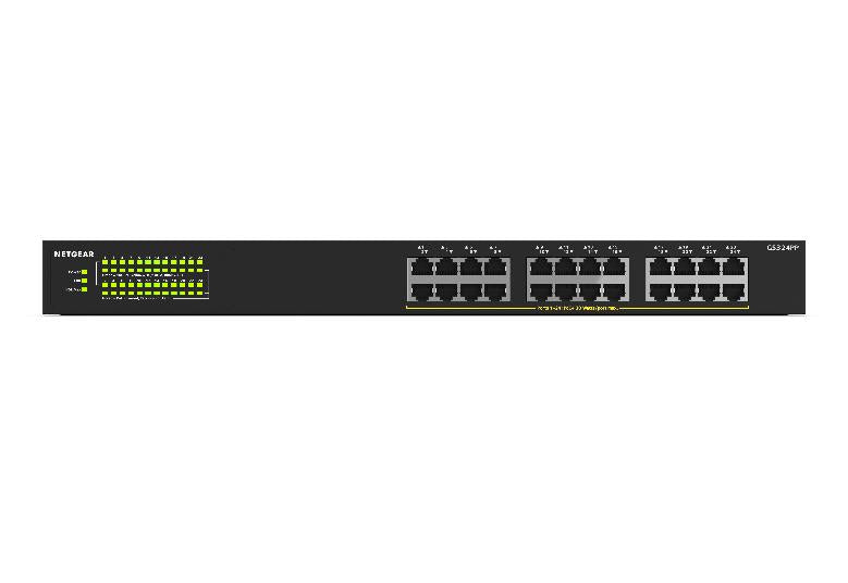 NETGEAR 24-Port Gigabit Ethernet High-Power Unmanaged Switch with 24-Ports PoE+ 380W (GS324PP-100EUS)