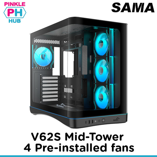 SAMA V62S Mid Tower 4 pre-installed fans ARGB Infinity Fans