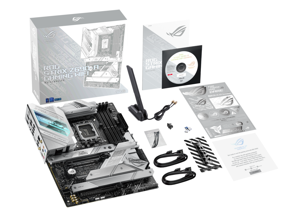 ASUS ROG STRIX Z690-A GAMING WIFI Intel® Z690 LGA 1700 ATX motherboard with PCIe® 5.0, 16+1 DrMos, DDR5, Two-Way AI Noise Cancelation, AI Overclocking, AI Cooling, AI Networking, WiFi 6E