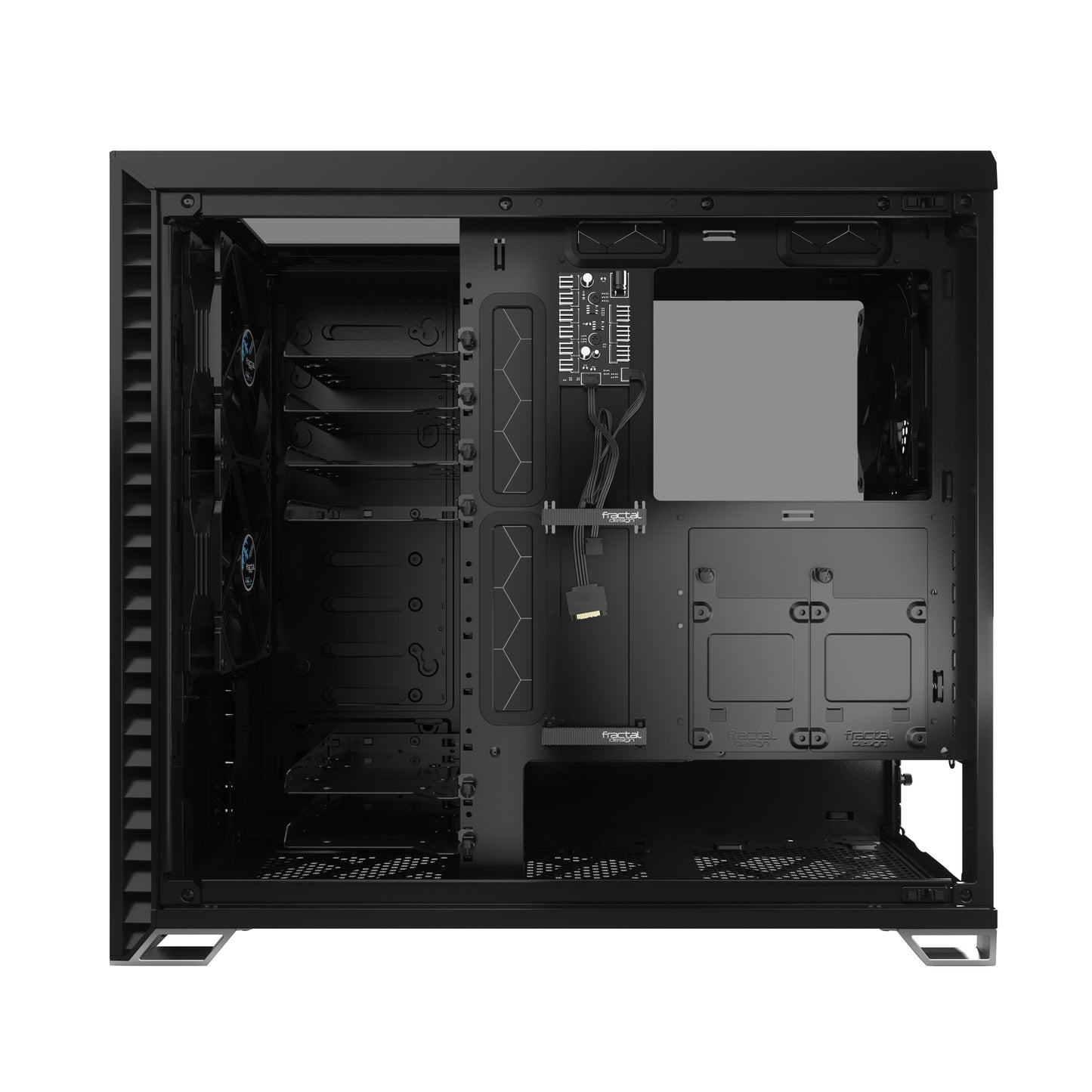 Fractal Design Vector RS Dark Tempered Glass Blackout ATX Silent Modular Dark Tint Tempered Glass Window Mid Tower Computer Case