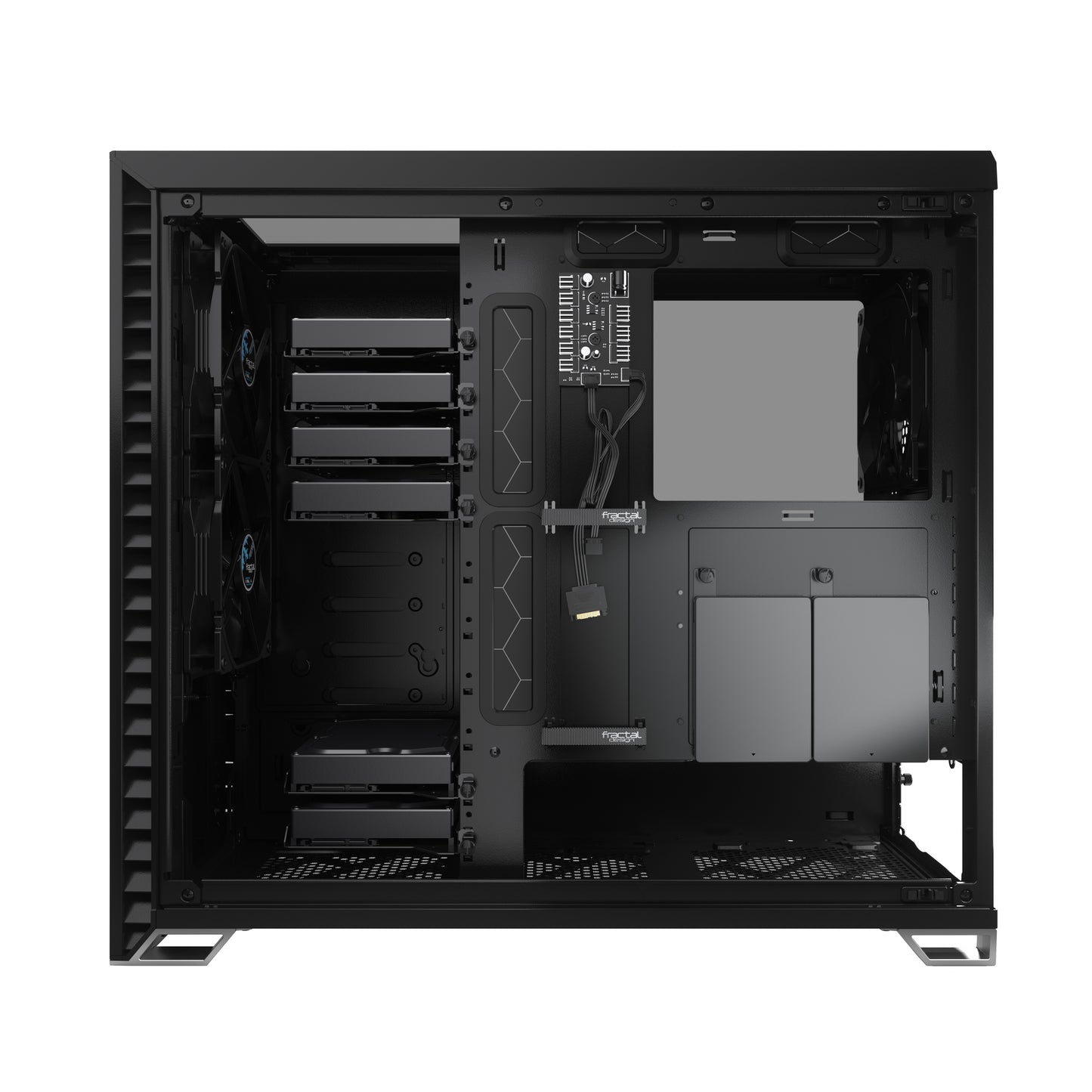 Fractal Design Vector RS Dark Tempered Glass Blackout ATX Silent Modular Dark Tint Tempered Glass Window Mid Tower Computer Case
