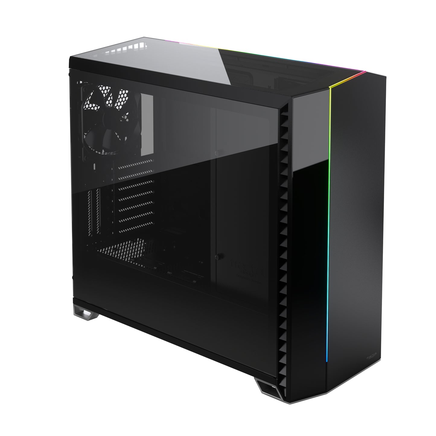 Fractal Design Vector RS Dark Tempered Glass Blackout ATX Silent Modular Dark Tint Tempered Glass Window Mid Tower Computer Case