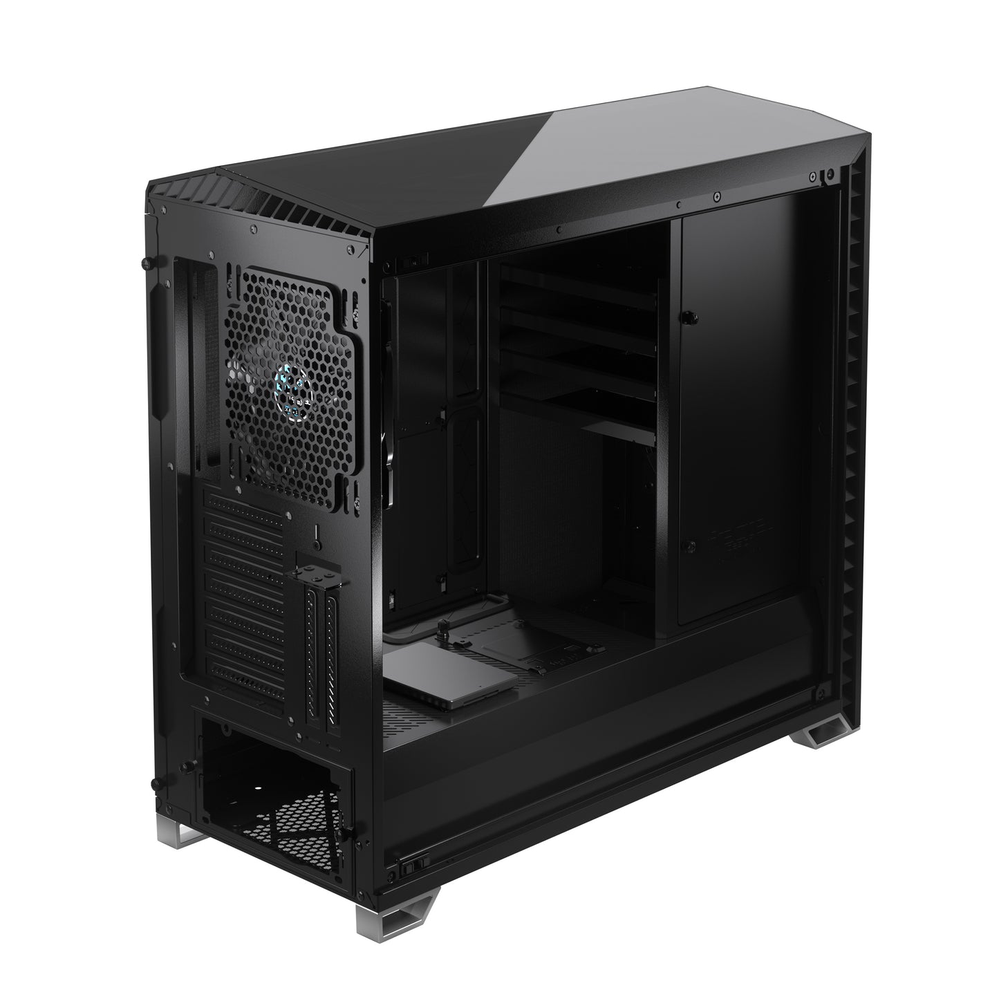 Fractal Design Vector RS Dark Tempered Glass Blackout ATX Silent Modular Dark Tint Tempered Glass Window Mid Tower Computer Case