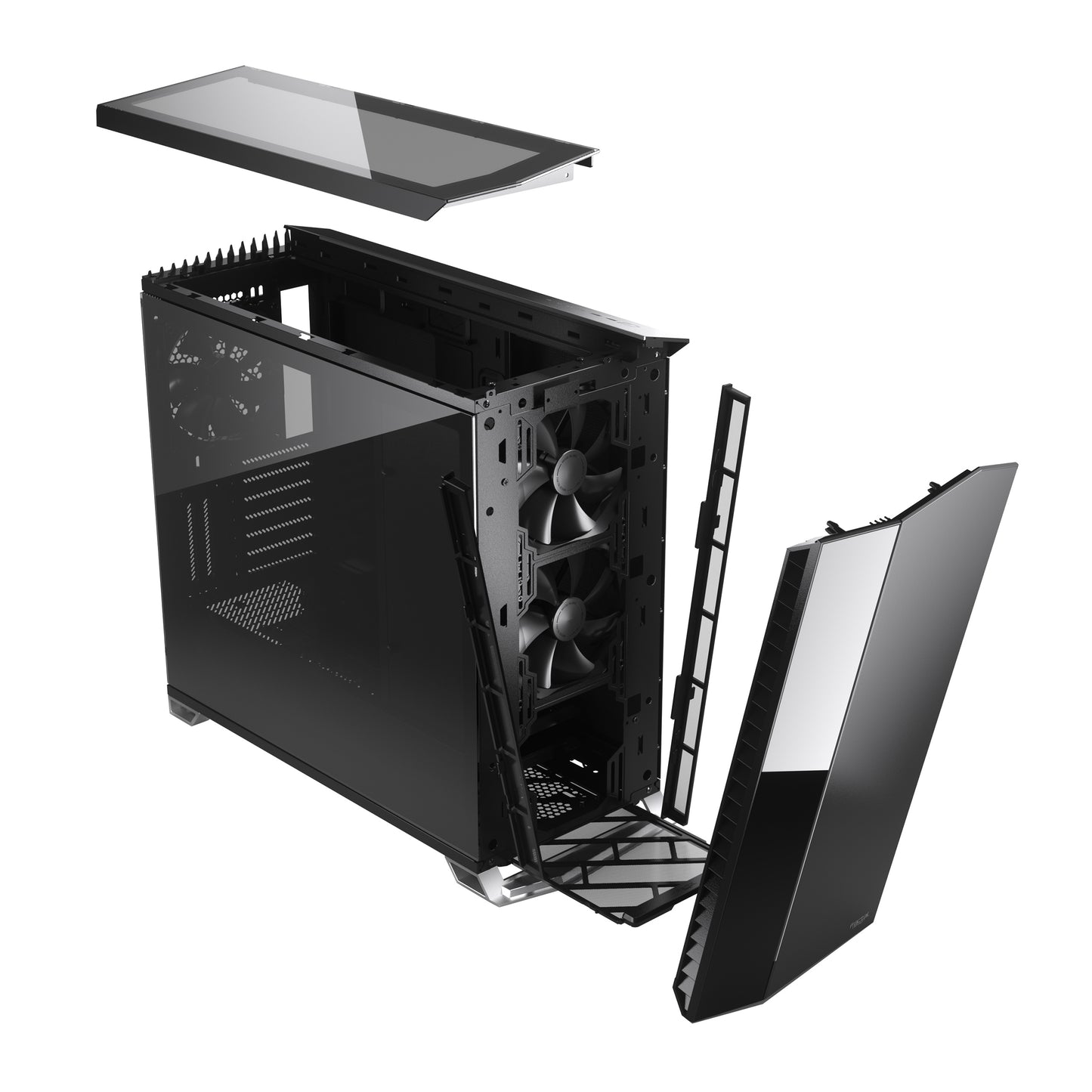 Fractal Design Vector RS Dark Tempered Glass Blackout ATX Silent Modular Dark Tint Tempered Glass Window Mid Tower Computer Case