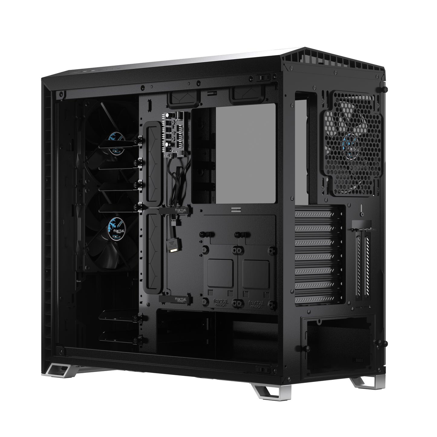 Fractal Design Vector RS Dark Tempered Glass Blackout ATX Silent Modular Dark Tint Tempered Glass Window Mid Tower Computer Case