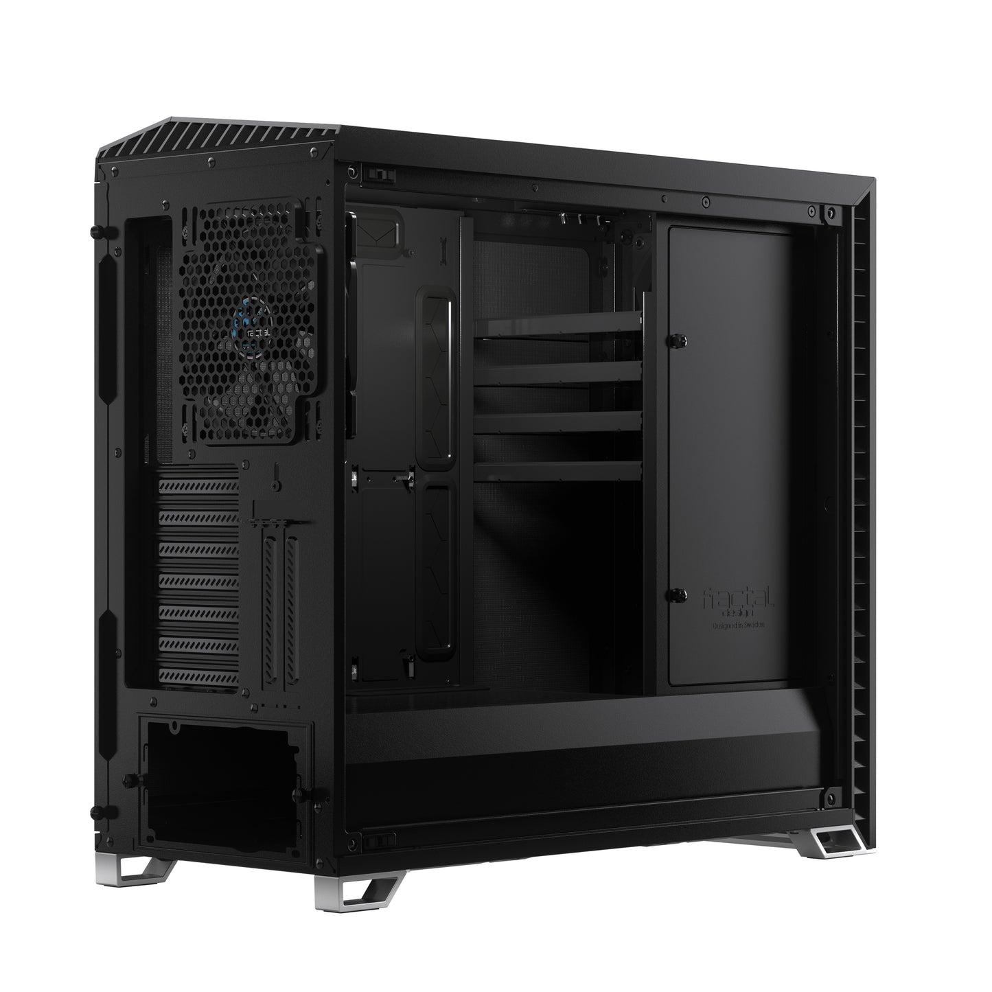 Fractal Design Vector RS Dark Tempered Glass Blackout ATX Silent Modular Dark Tint Tempered Glass Window Mid Tower Computer Case