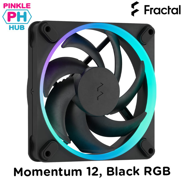 Fractal Momentum 12, Black/White 120mm Fan