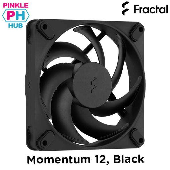 Fractal Momentum 12, Black/White 120mm Fan