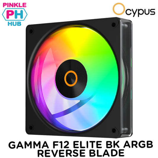 OCYPUS GAMMA F12 ELITE BLACK/WHITE ARGB REVERSE BLADE SINGLE FAN