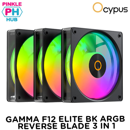 OCYPUS GAMMA F12 ELITE BLACK/WHITE ARGB REVERSE BLADE 3 IN 1