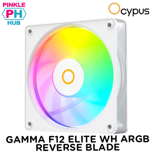 OCYPUS GAMMA F12 ELITE BLACK/WHITE ARGB REVERSE BLADE SINGLE FAN