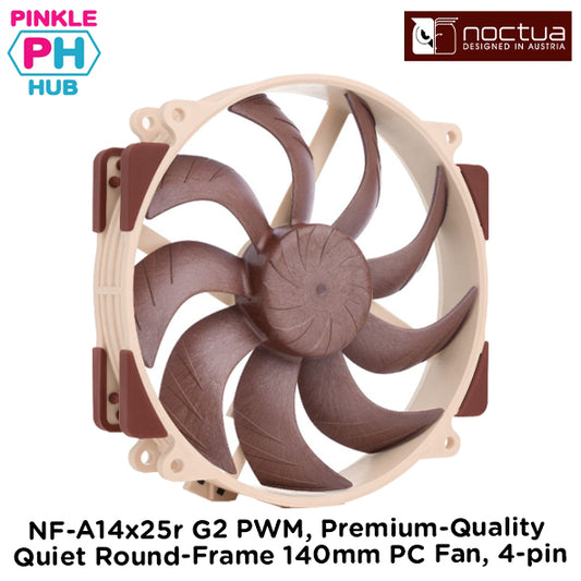 Noctua NF-A14x25r G2 PWM, Premium-Quality Quiet Round-Frame 140mm PC Fan, 4-pin