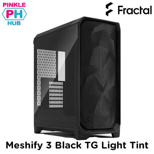 Fractal Meshify 3 Black Solid/ White TG Light Tint / Black TG Light Tint Case