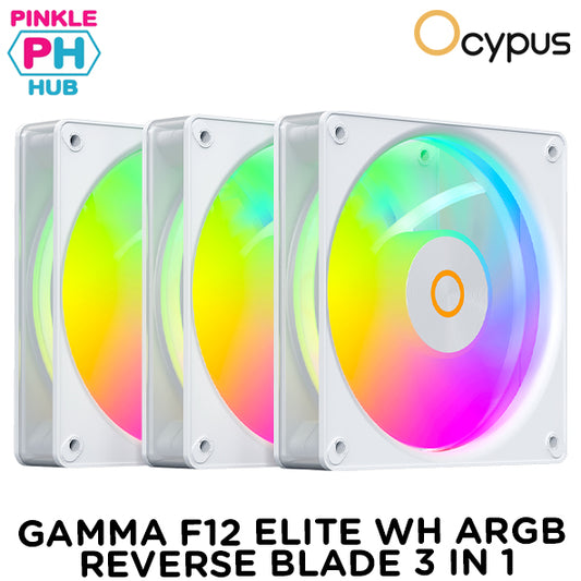 OCYPUS GAMMA F12 ELITE BLACK/WHITE ARGB REVERSE BLADE 3 IN 1