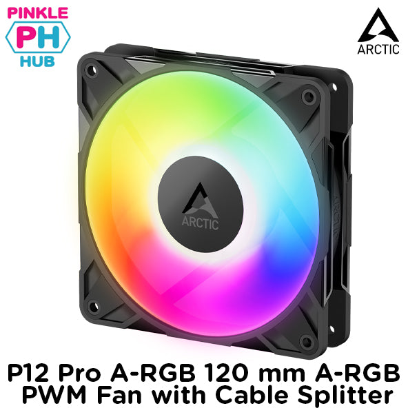 Arctic P12 Pro A-RGB 120 mm A-RGB PWM Fan with Cable Splitter