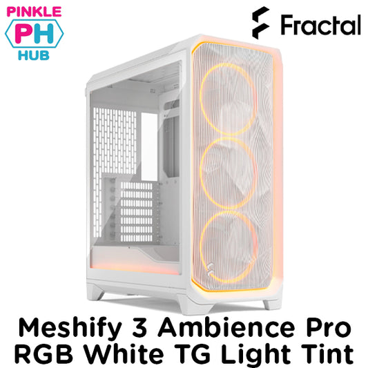 Fractal Design Meshify 3 Ambience Pro RGB Black/White TG Light Tint