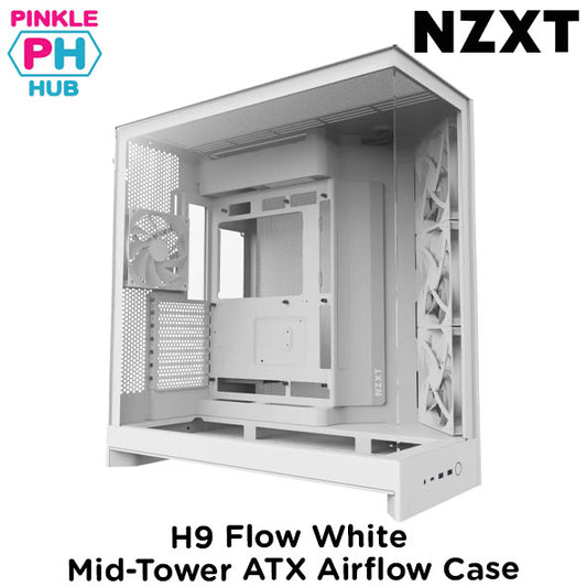 NZXT H9 Flow White Mid-Tower ATX Airflow Case