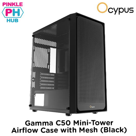 Ocypus Gamma C50 Mini-Tower Airflow Case with Mesh White/Black