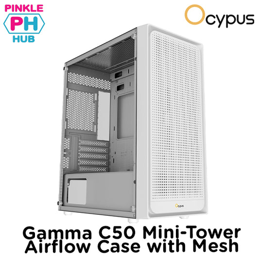 Ocypus Gamma C50 Mini-Tower Airflow Case with Mesh White/Black